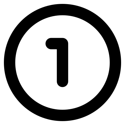 Eine fette schwarze Nummer eins innerhalb eines dicken schwarzen Kreises auf hellgrauem Hintergrund, die für Spitzenleistungen in medizinischem Cannabis und Cannabis-Vollspektrumextrakt steht.